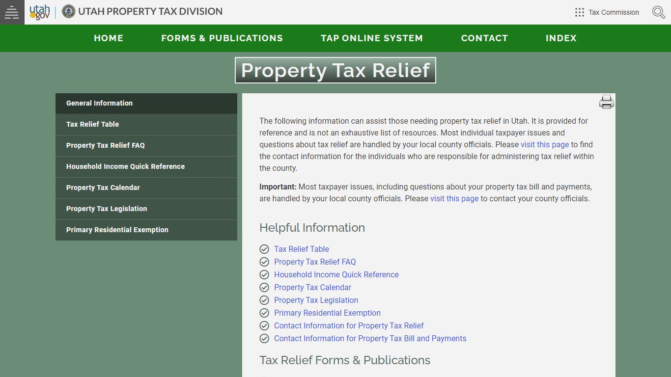 Property Tax Relief